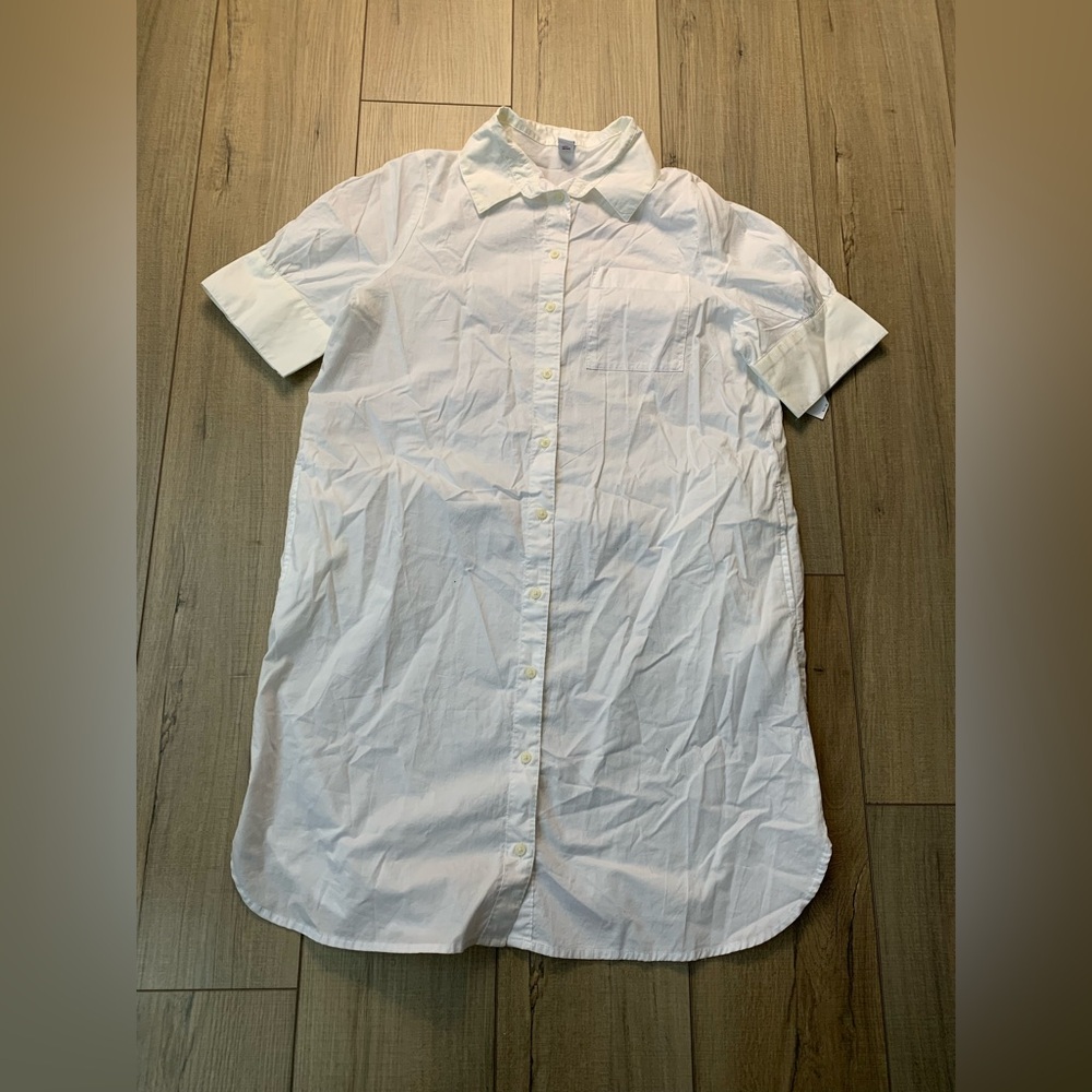 Classic White Button-Down Dress